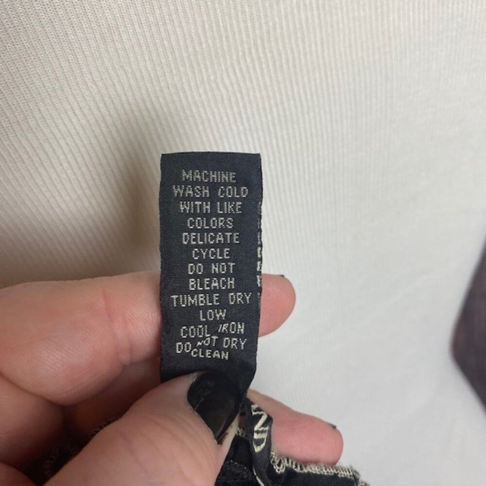 Lucky Brand Women's Black Embroidered 3/4 Sleeve Boho Tunic Dress Size Small - Picture 7 of 7